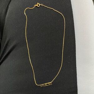 Gold Necklace with Name Pendant